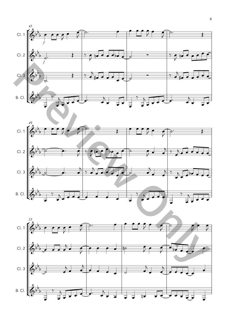 A Shining Light (This Little Light of Mine) - Jazz Arrangement for Clarinet Quartet P.O.D