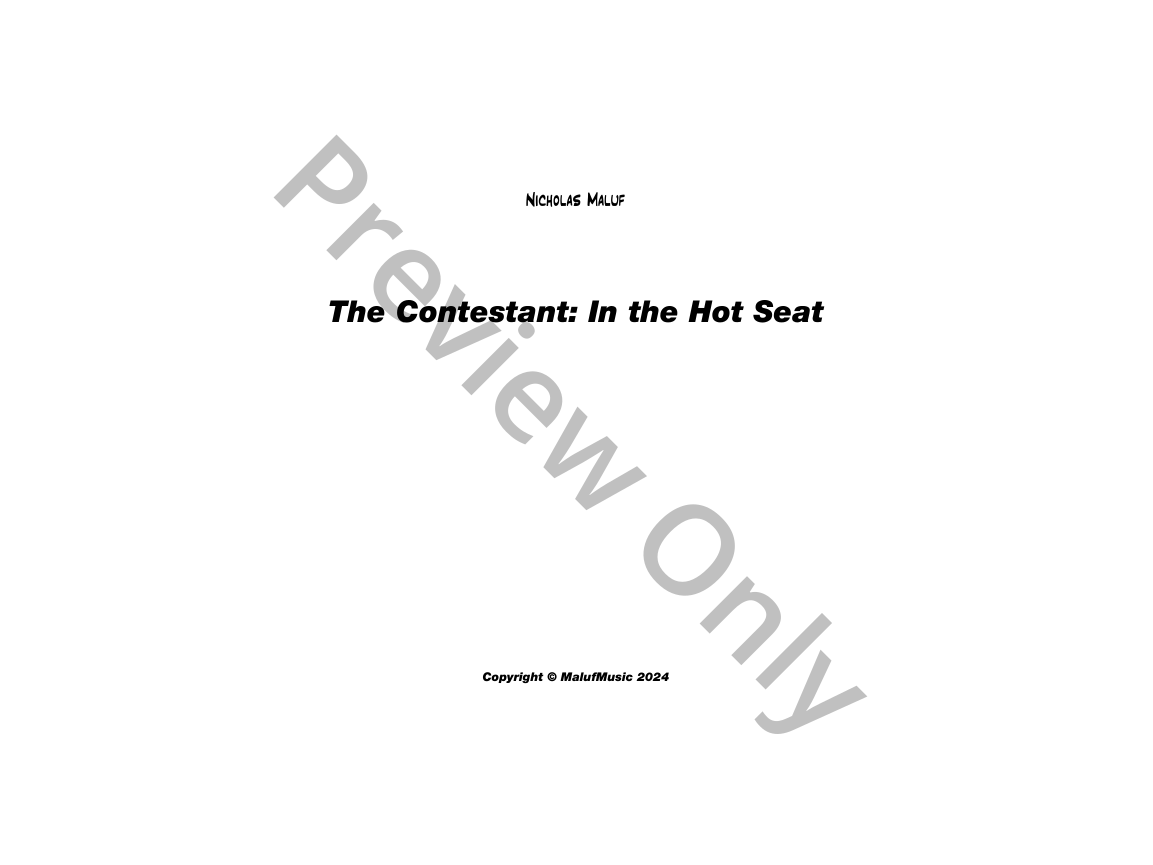 The Contestant: In the Hot Seat P.O.D