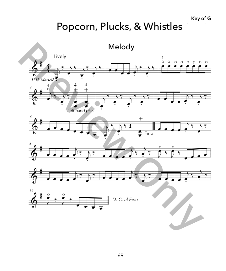 Blue Book of Tunes, Violin P.O.D