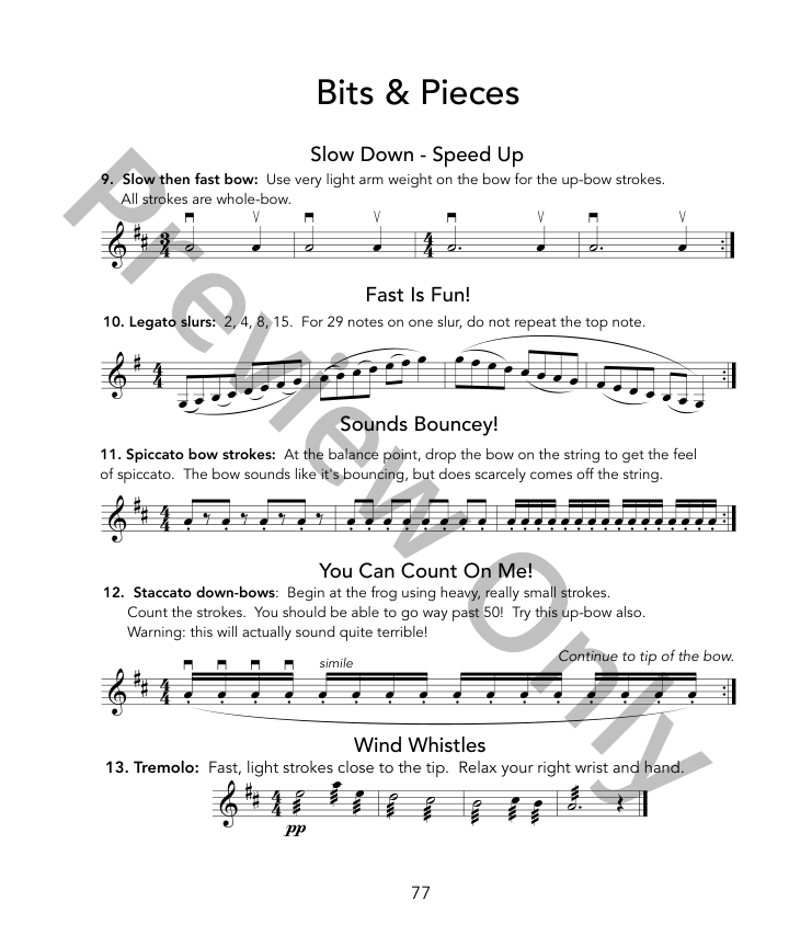 Blue Book of Tunes, Violin P.O.D