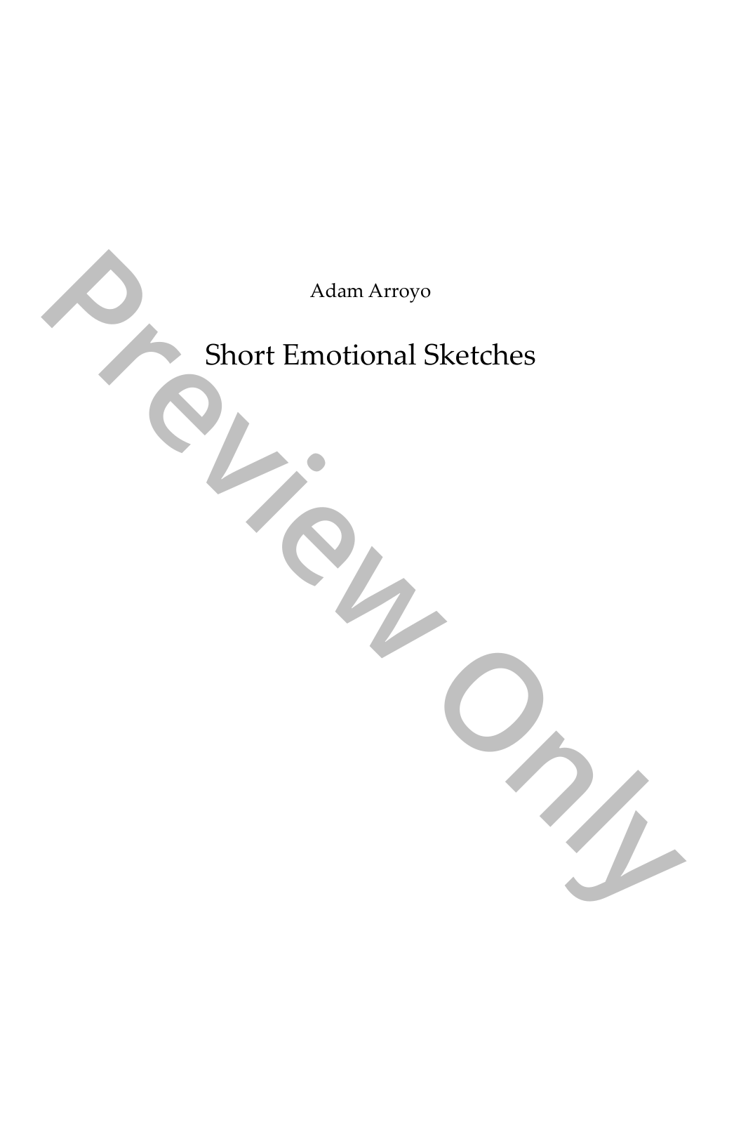 Short Emotional Sketches P.O.D