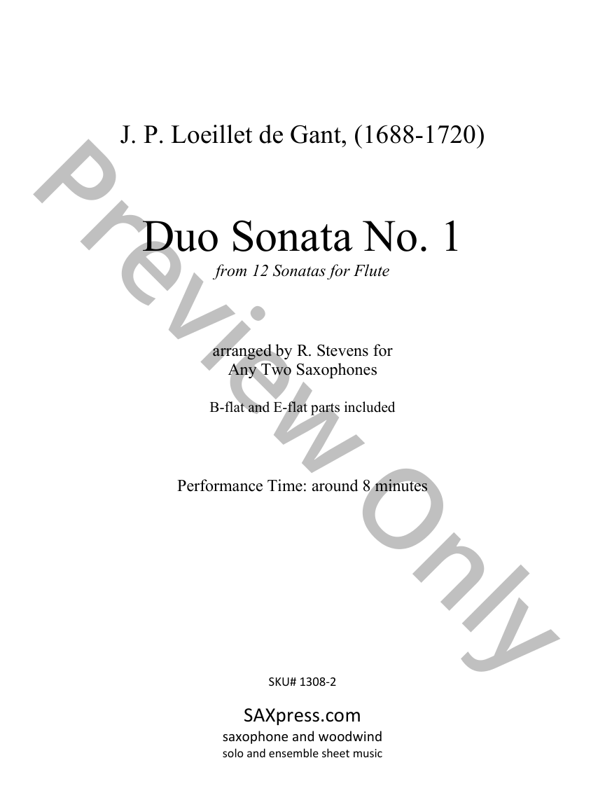 Duo Sonata No. 1 P.O.D