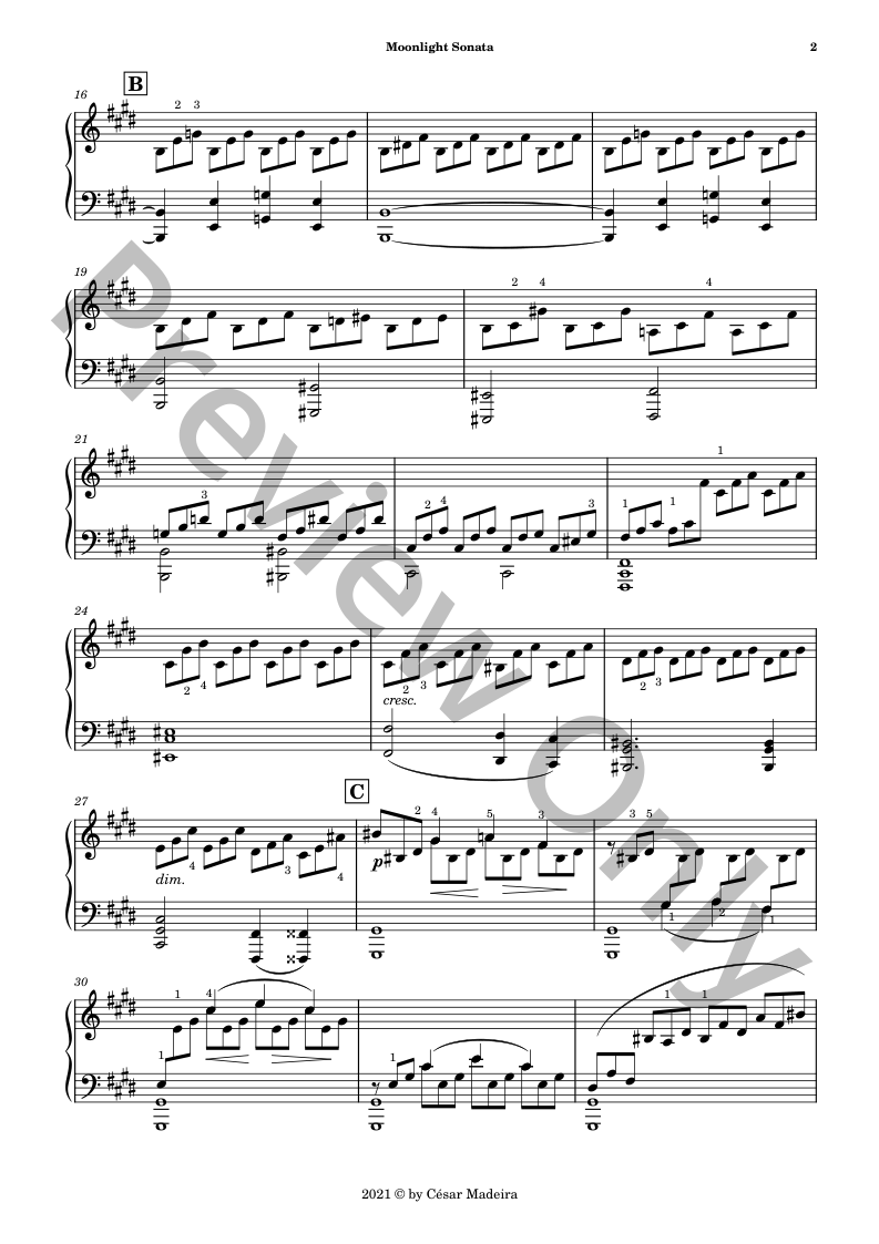 Moonlight Sonata - Bb Clarinet and Piano P.O.D