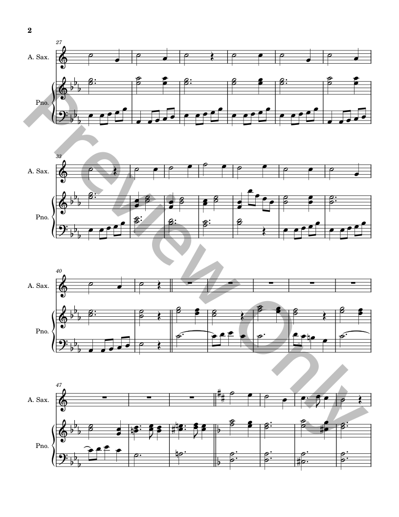 Five Christmas Songs - Alto Saxophone with Piano accompaniment P.O.D