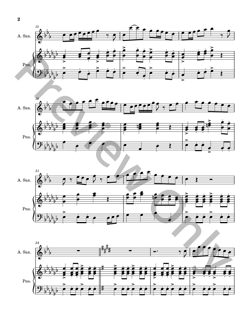 Five Christmas Songs - Alto Saxophone with Piano accompaniment P.O.D