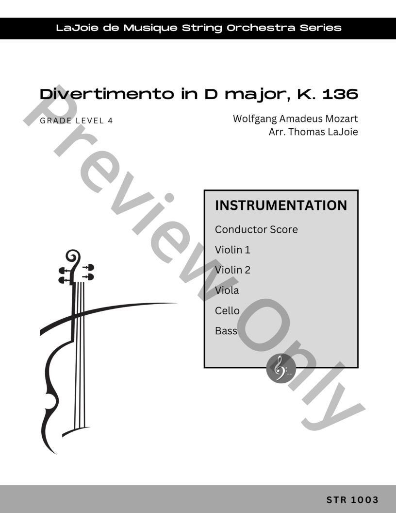 Divertimento in D Major, K. 136 P.O.D