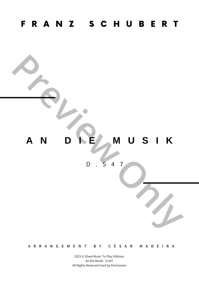 An Die Musik - Cello and Piano P.O.D