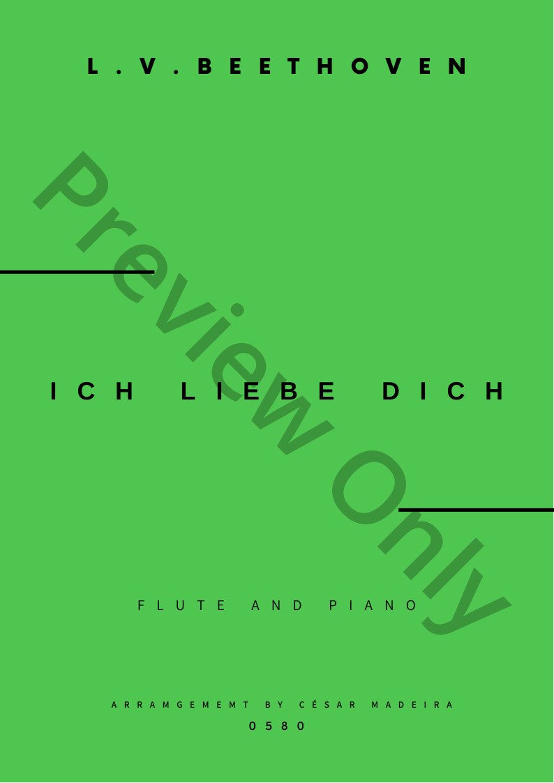 Ich Liebe Dich - Flute and Piano P.O.D