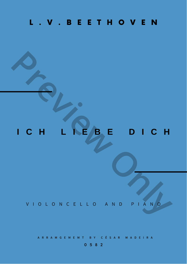 Ich Liebe Dich - Cello and Piano P.O.D