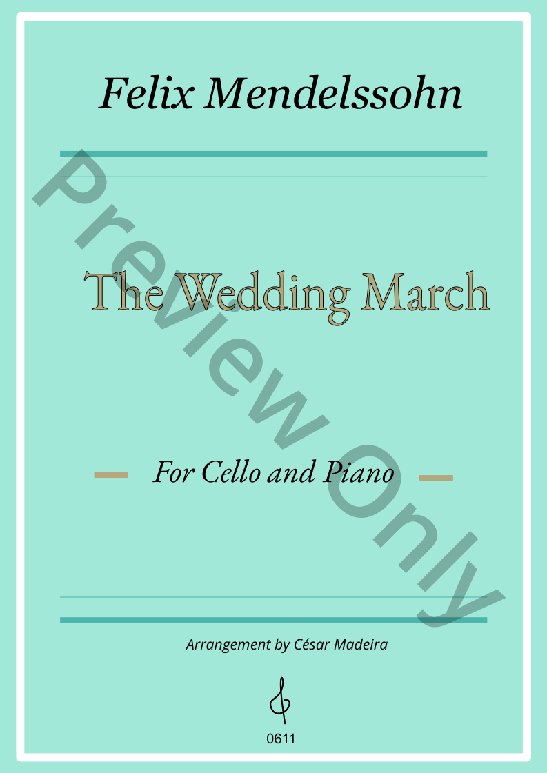 Mendelssohn - The Wedding March - Bb Clarinet and Piano P.O.D
