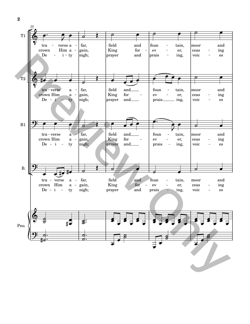 Five Christmas Songs - TTBB Choir with optional Piano accompaniment P.O.D