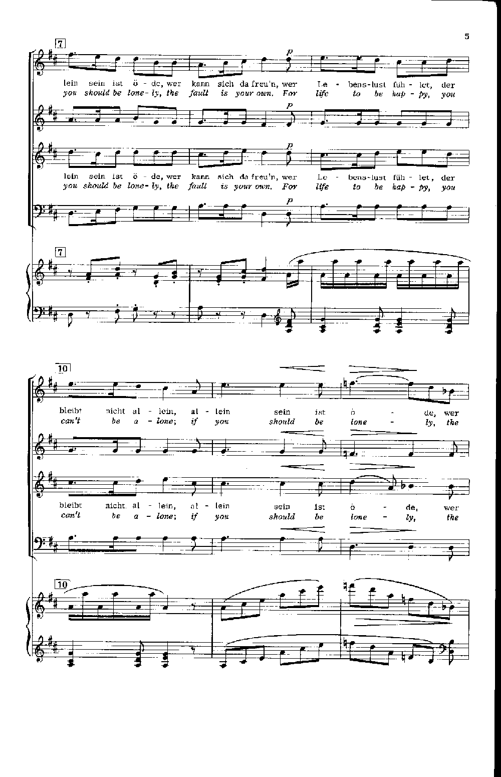 Lebenslust (SATB ) by Schubert| J.W. Pepper Sheet Music
