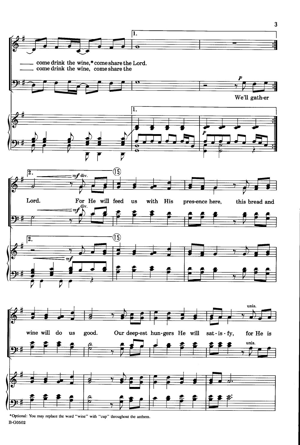 Come Share the Lord (SATB ) by Bryan Jeffrey | J.W. Pepper Sheet Music