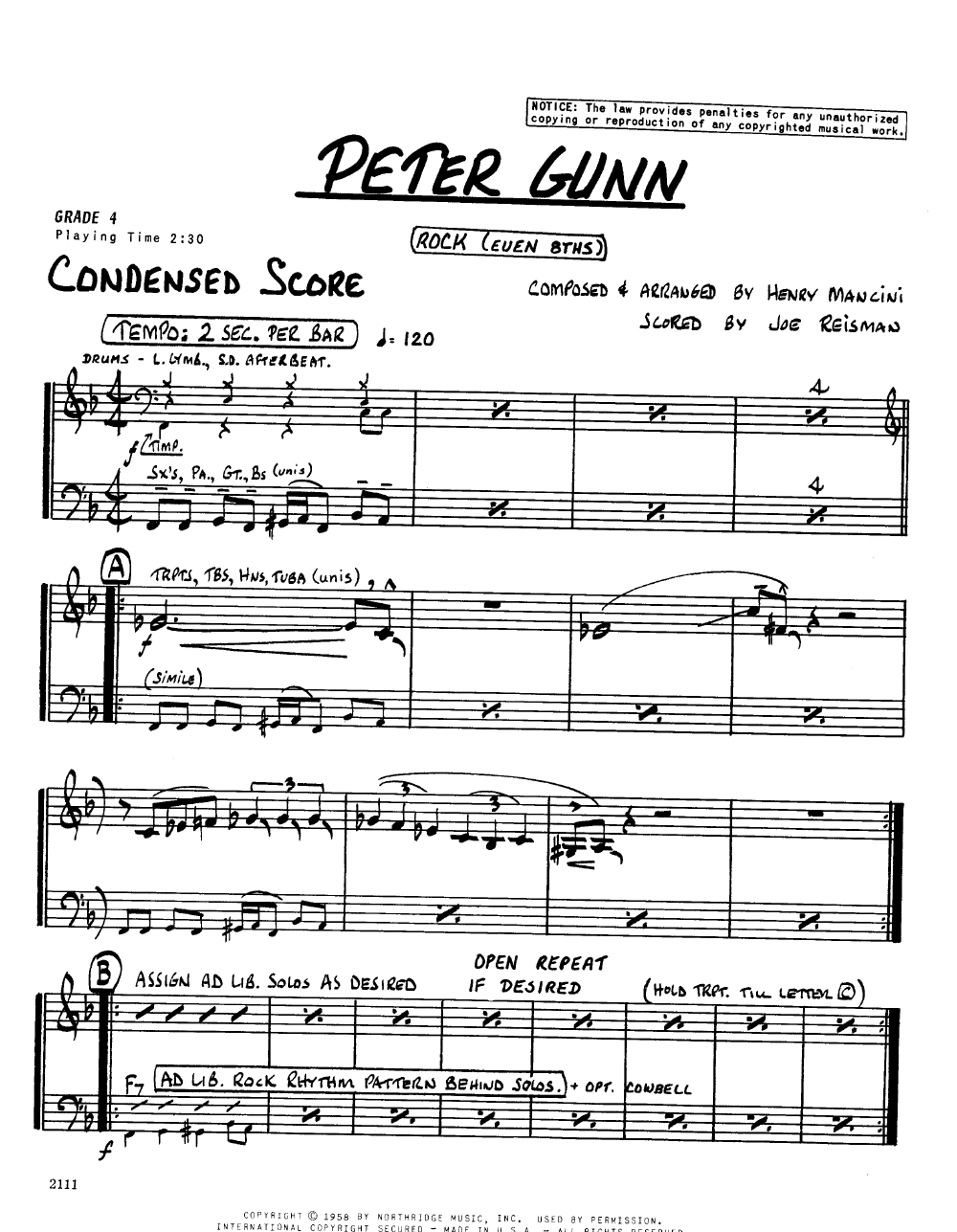 Henry Mancini – Gunn Number One! (Music From The Film Score