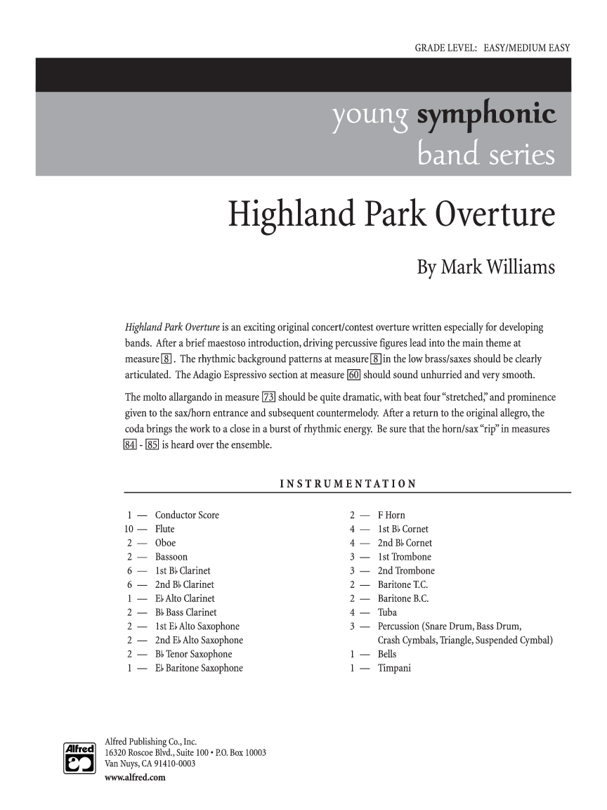 HIGHLAND PARK OVERTURE