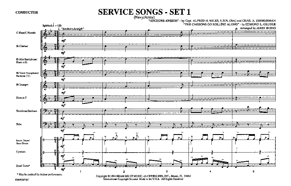 SERVICE SONGS SET #1 NAVY ARMY