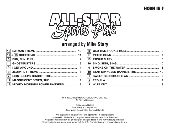 ALL STAR SPORTS PAK HORN IN F