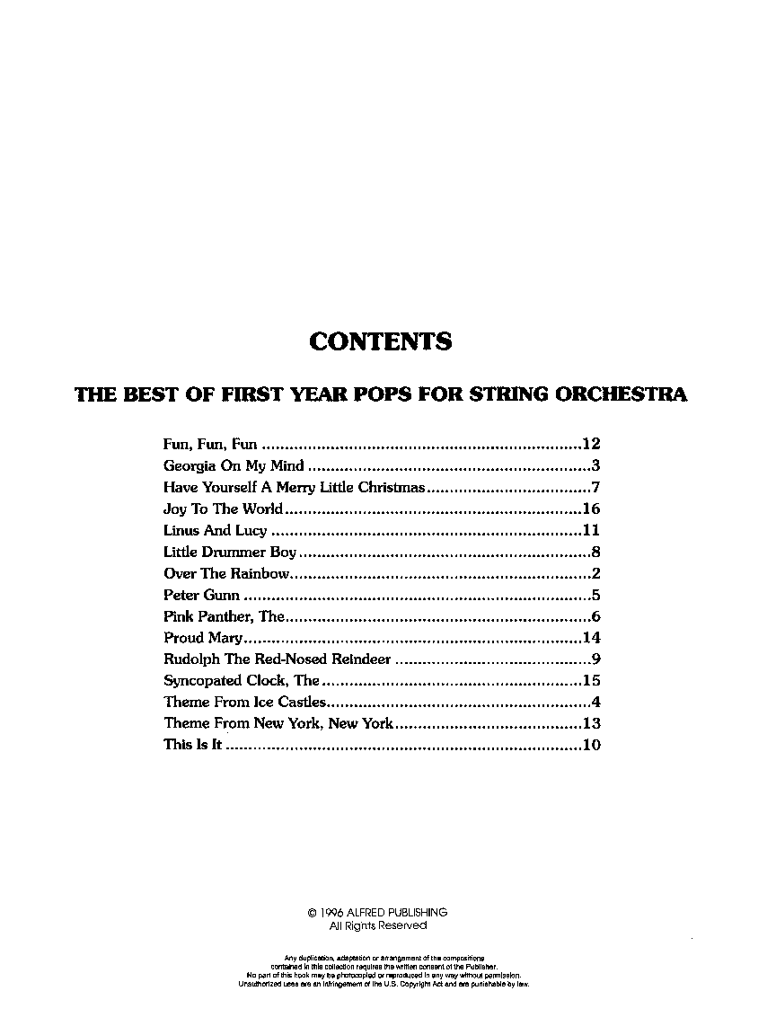 BEST OF FIRST YEAR POPS VIOLIN