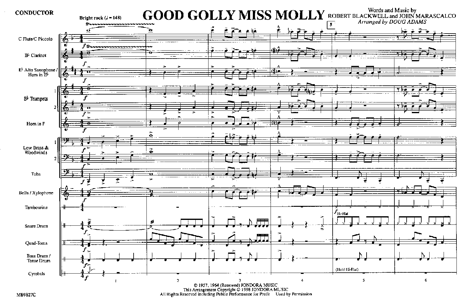 GOOD GOLLY MISS MOLLY Sheet music