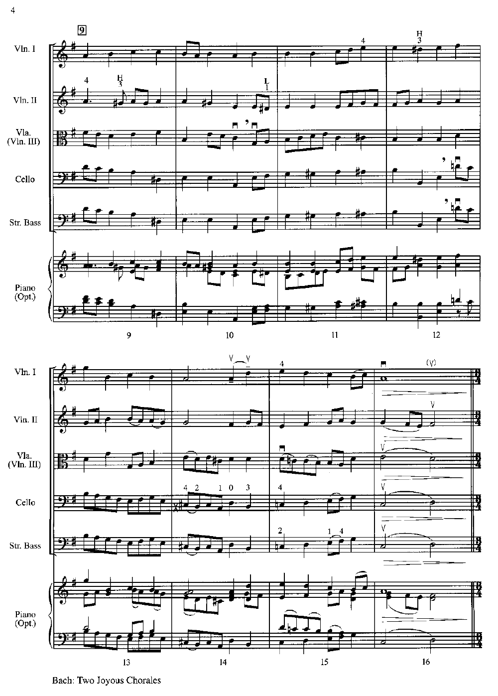 BACH TWO JOYOUS CHORALES