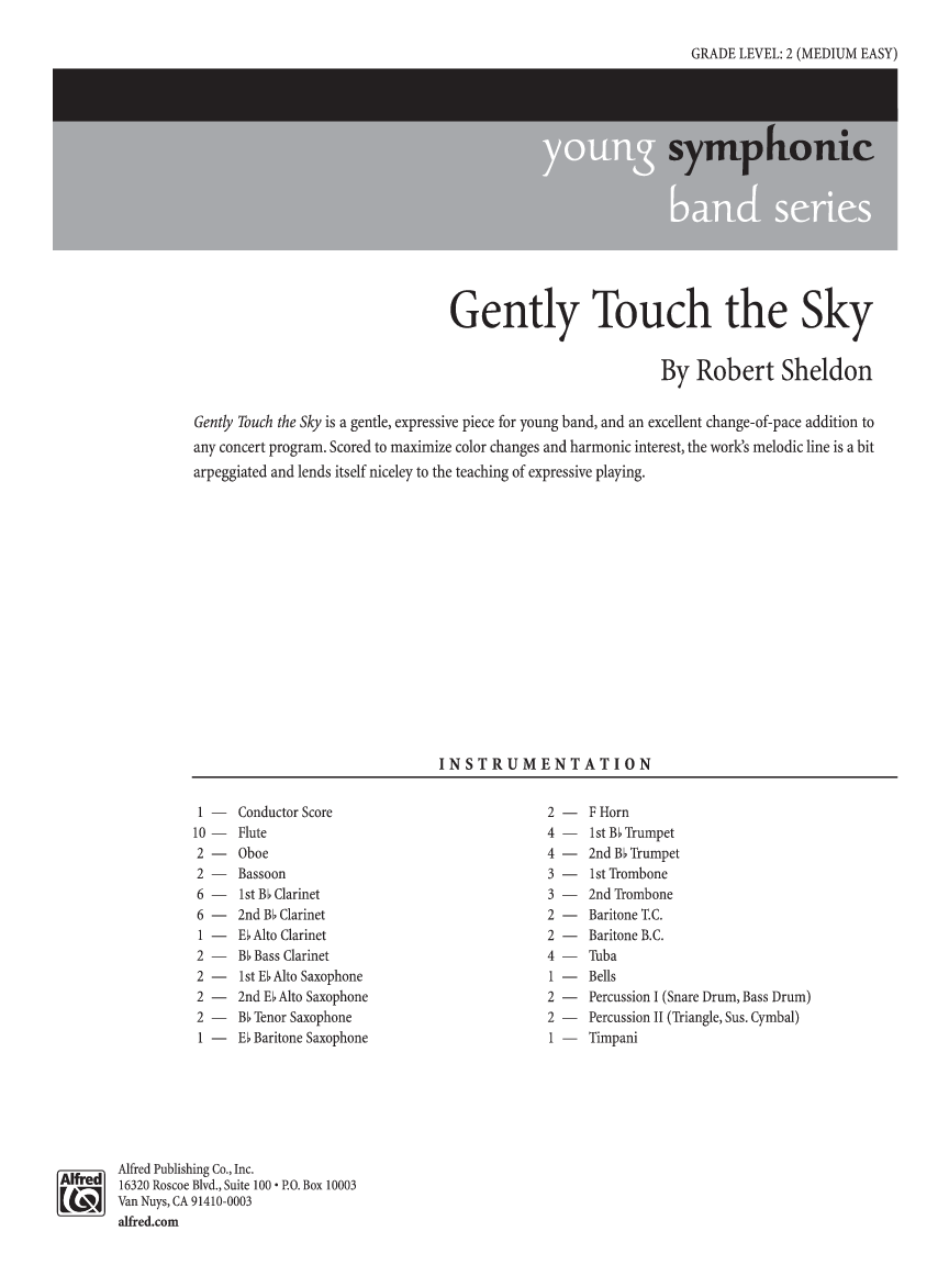 GENTLY TOUCH THE SKY SCORE