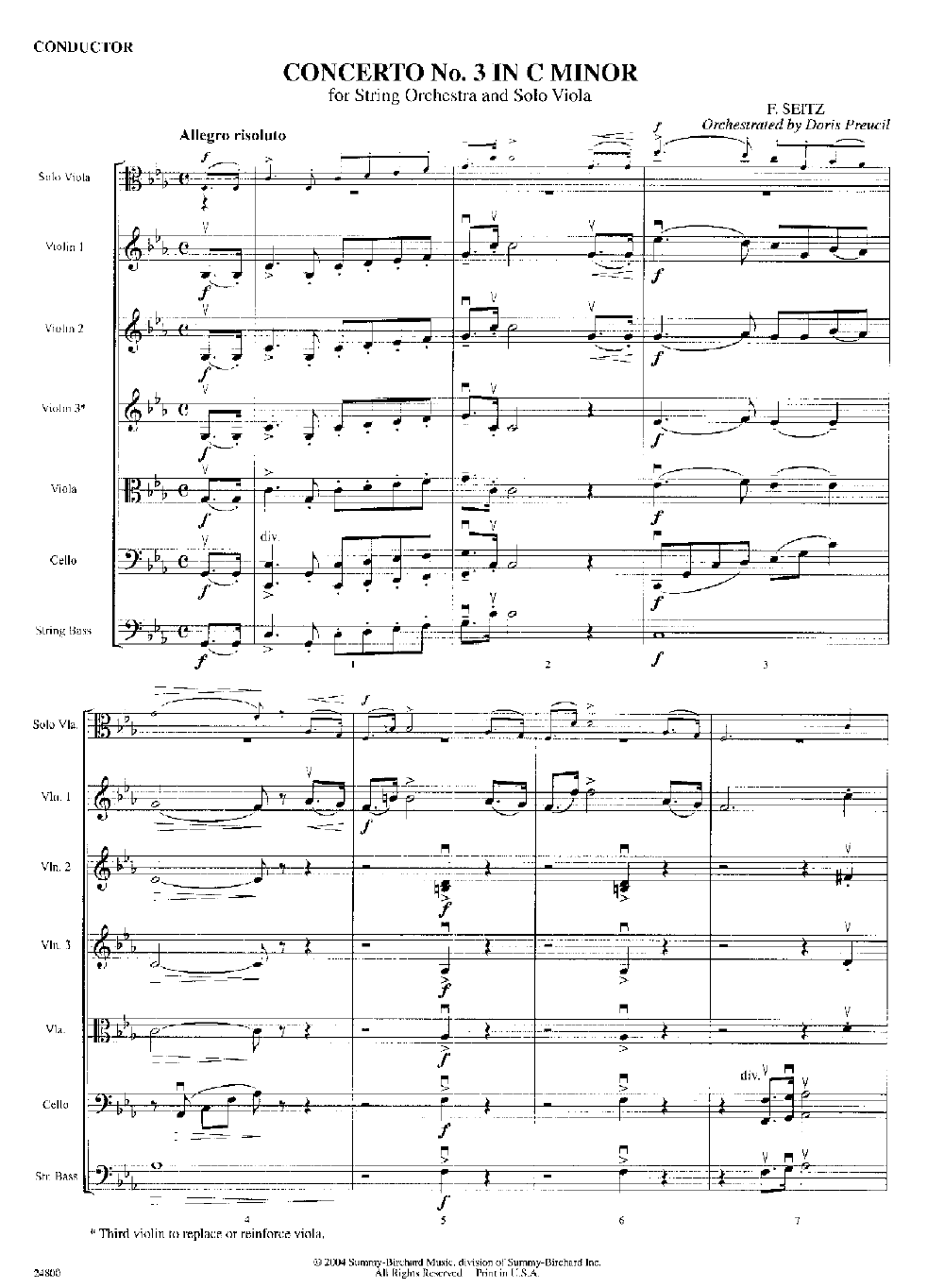 CONCERTO #3 IN C MINOR