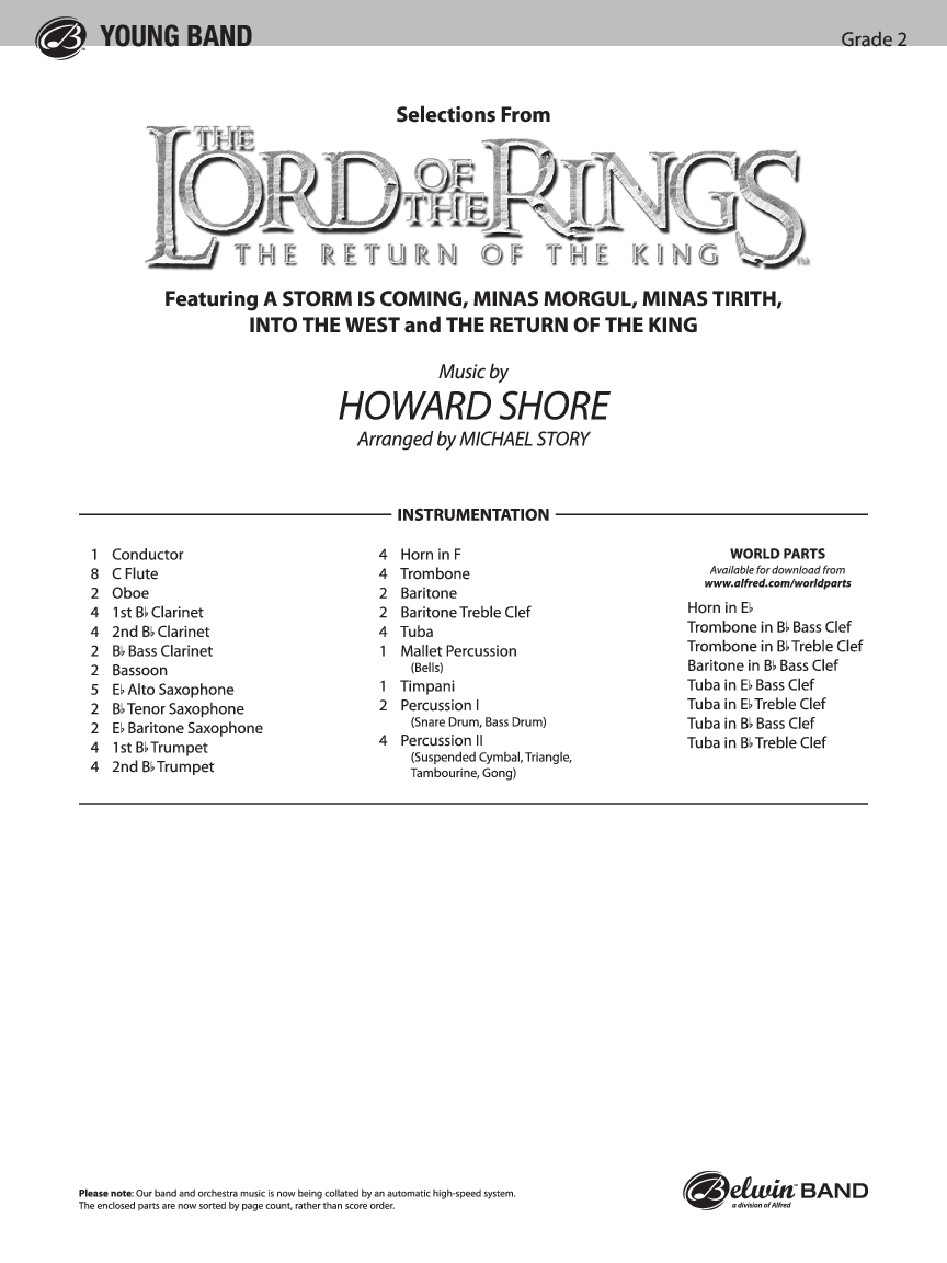 LORD OF THE RINGS RETURN OF-SCORE