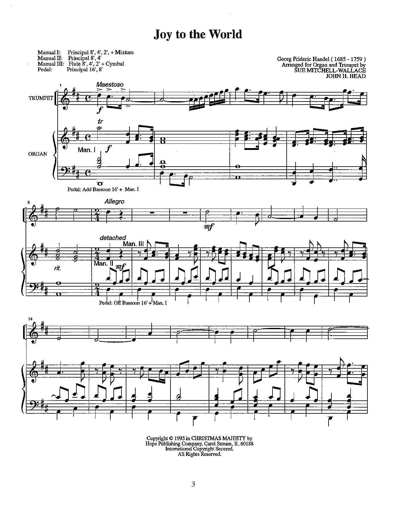 Christmas Majesty Trumpet/Organ P.O.D.