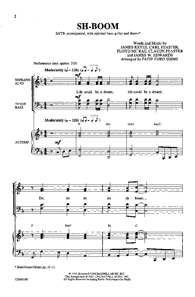 Meaning of Sh-Boom by The Chords (American band)