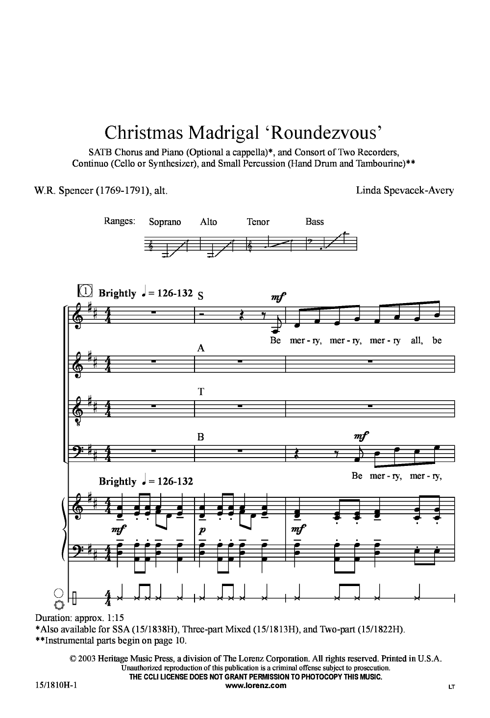 Christmas Madrigal Roundezvous