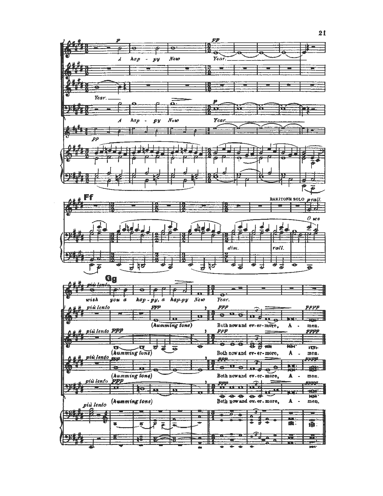 Fantasia On Christmas Carols VOCAL SCORE