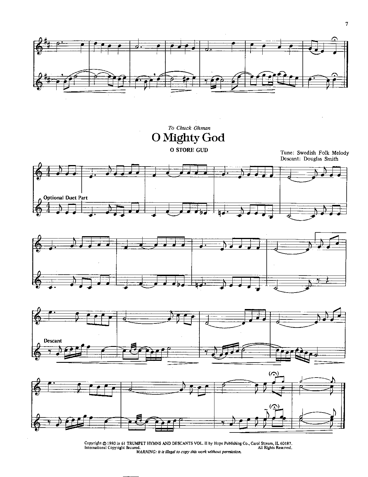 61 TRUMPET HYMNS AND DESCANTS #2