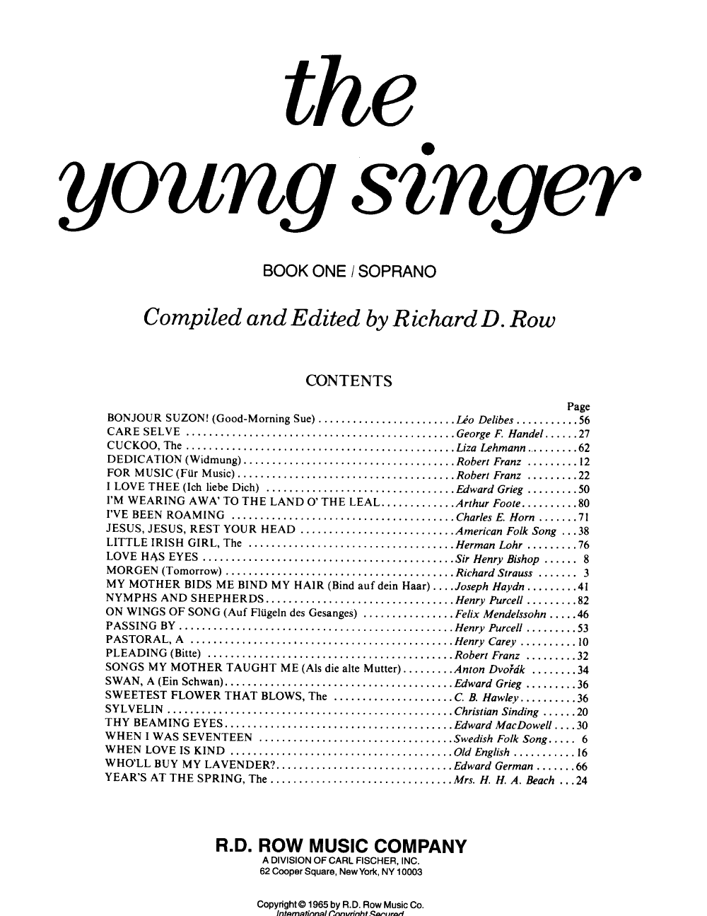 The Young Singer #1 Soprano Book with Online Audio