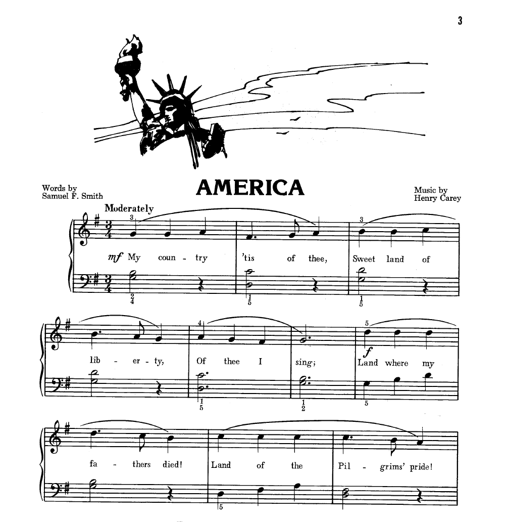 PATRIOTIC SONGS FOR PIANO