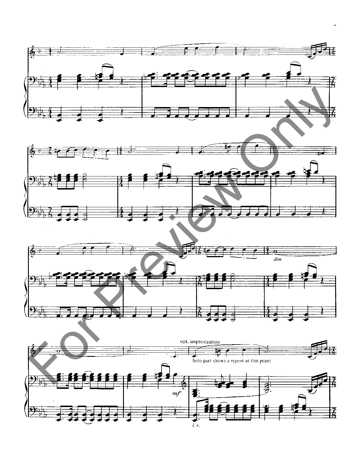 Fantasy for Trumpet Solo with Piano
