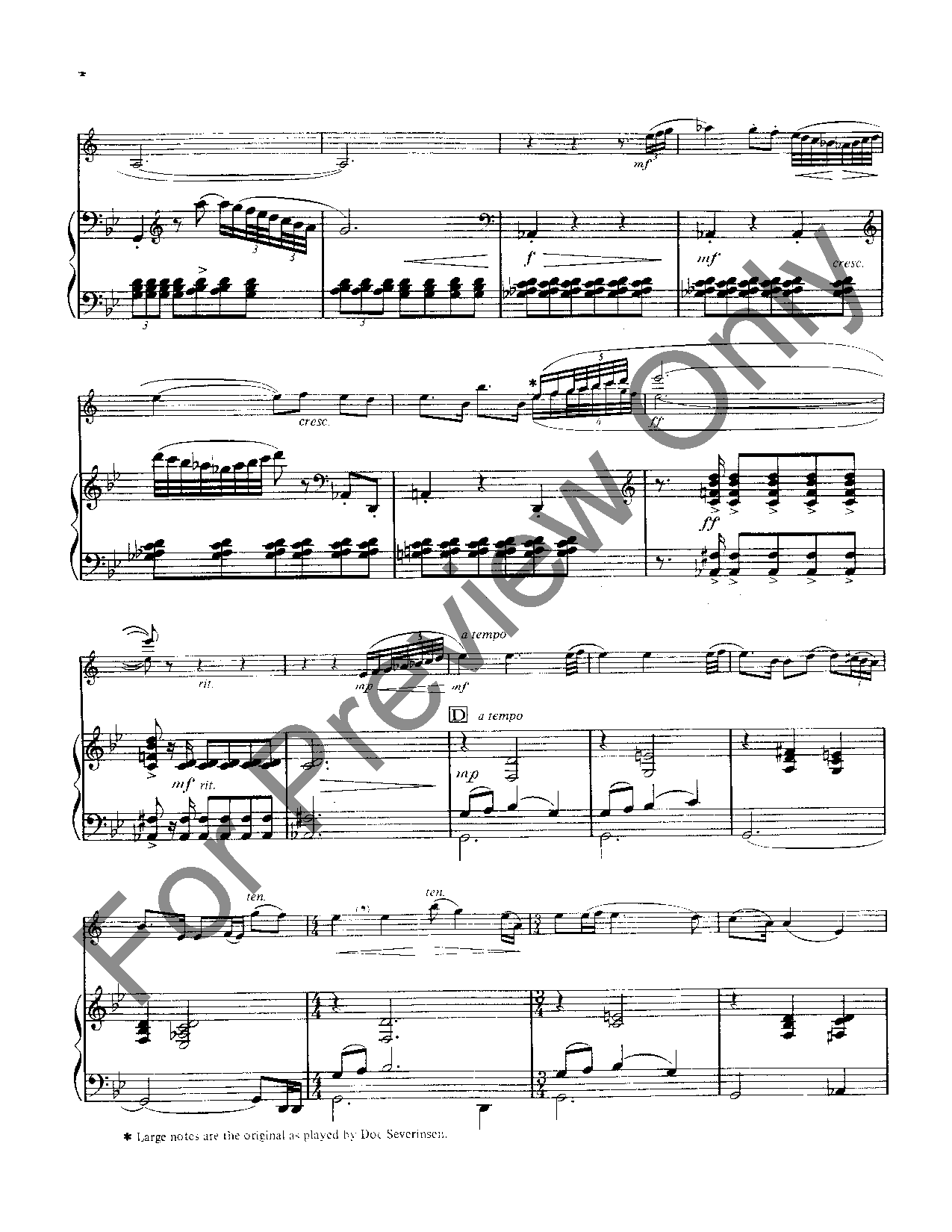 Fantasy for Trumpet Solo with Piano