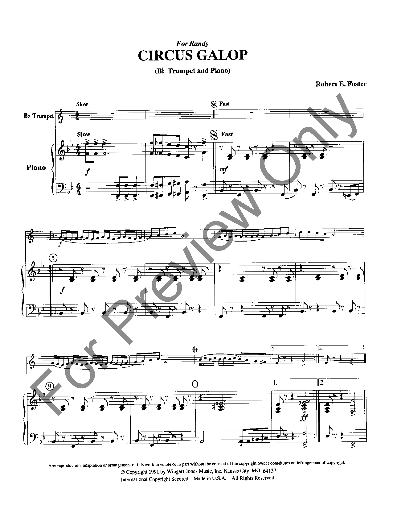 CIRCUS GALOP TRUMPET SOLO