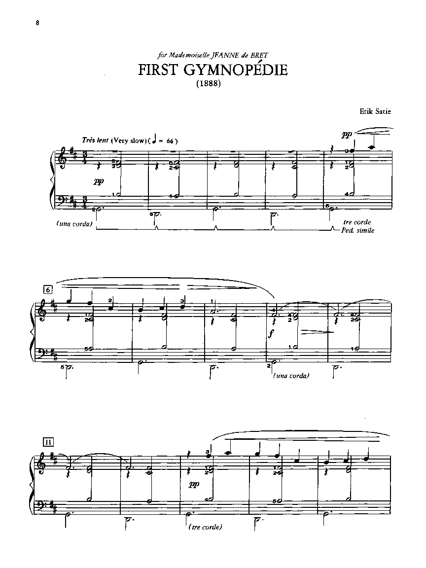 GYMNOPEDIES AND GNOSSIENNES