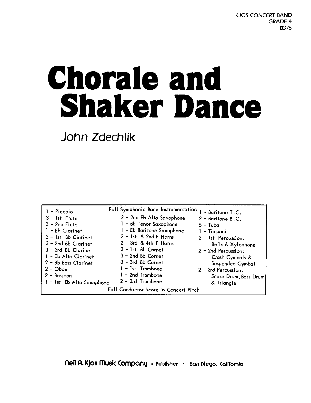 CHORALE AND SHAKER DANCE