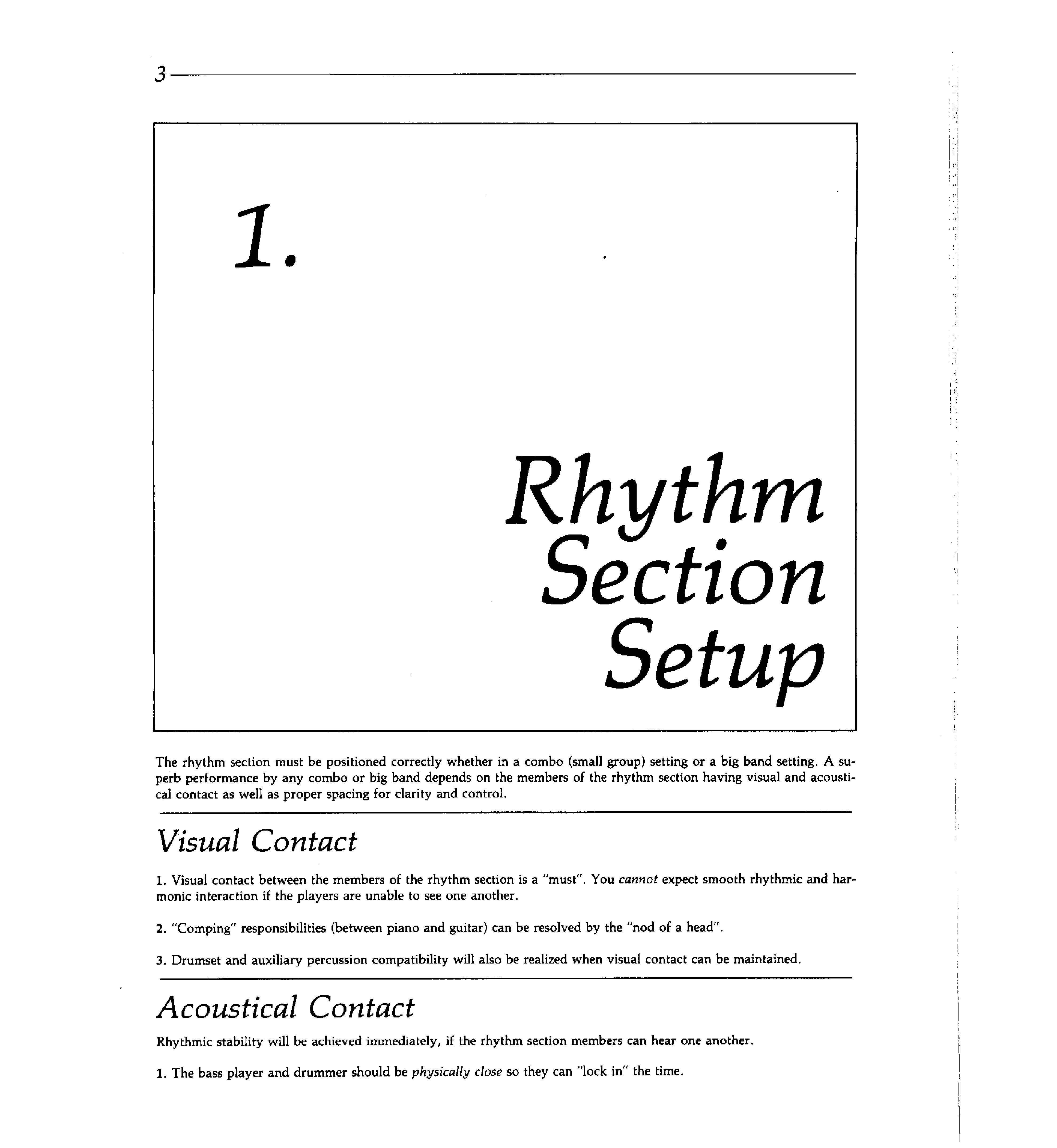 A Guide for the Modern Jazz Rhythm Section