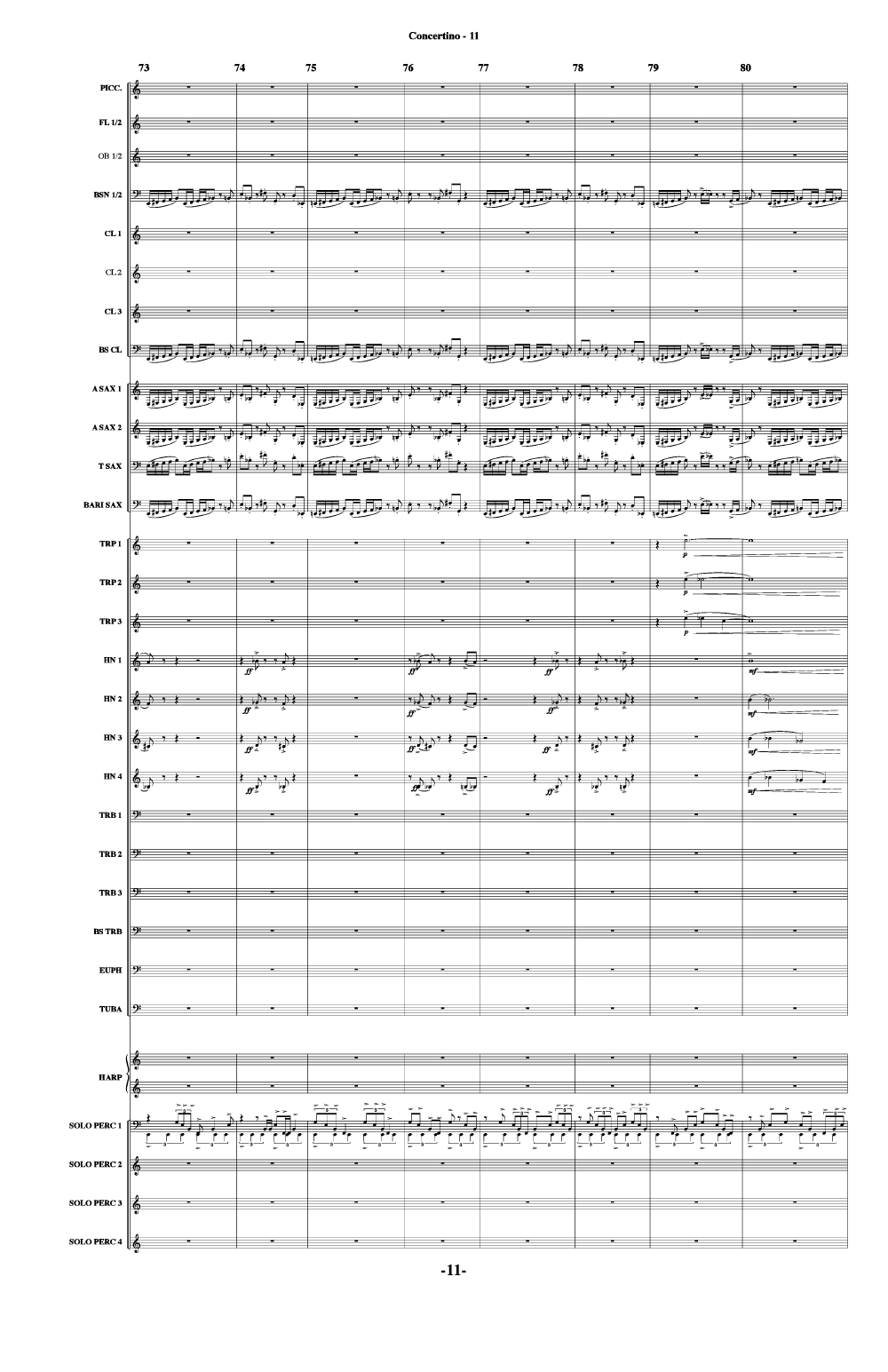 CONCERTINO FOR FOUR SOLO PERCUSSION