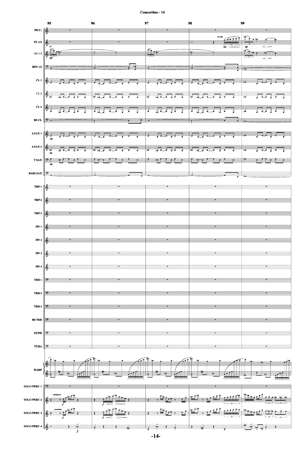 CONCERTINO FOR FOUR SOLO PERCUSSION