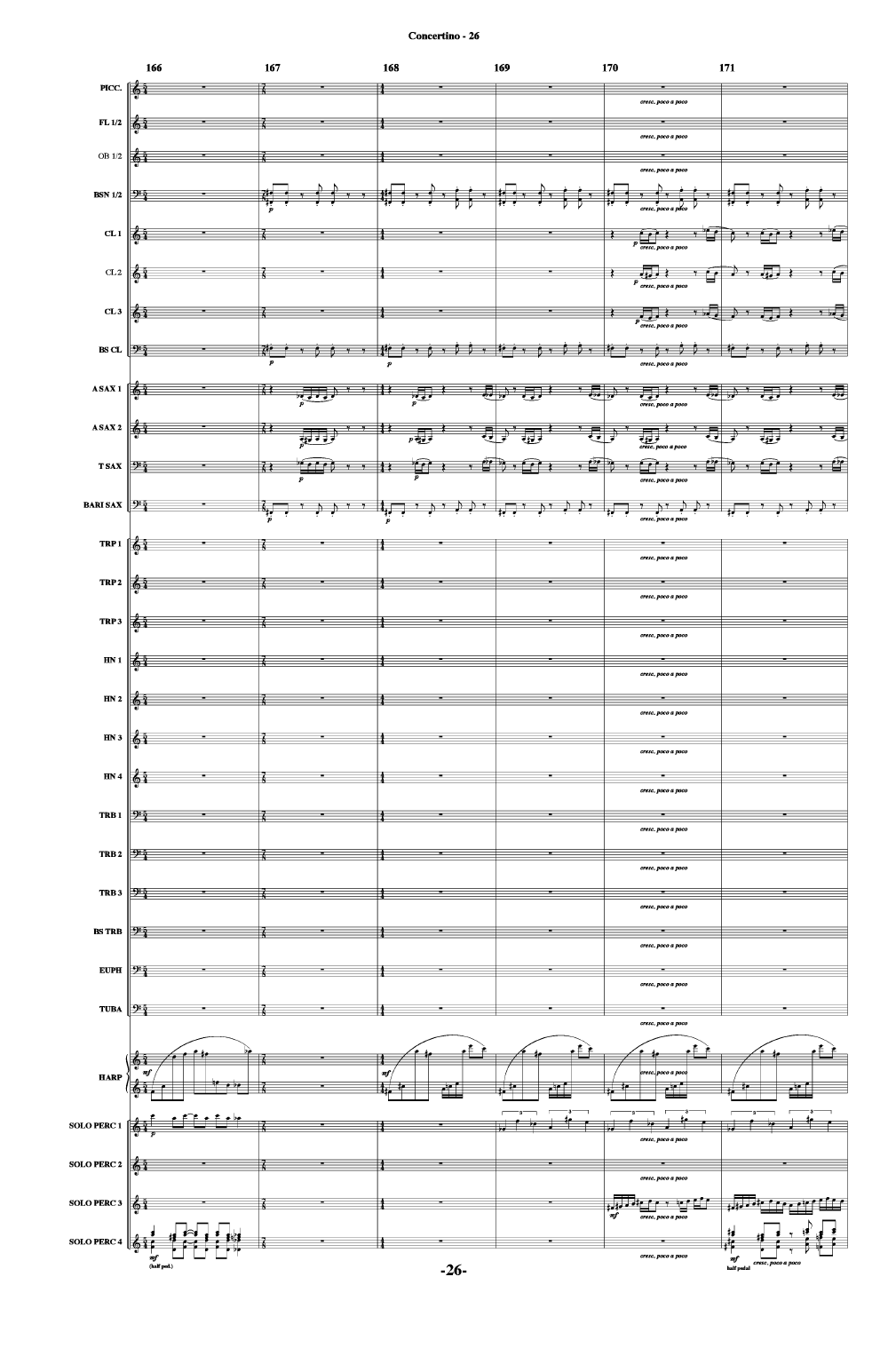 CONCERTINO FOR FOUR SOLO PERCUSSION