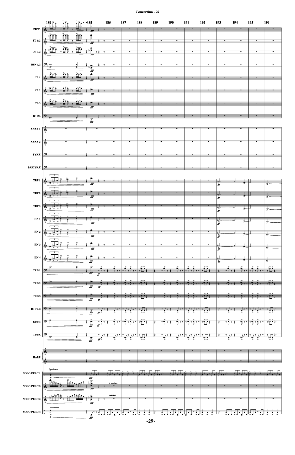 CONCERTINO FOR FOUR SOLO PERCUSSION