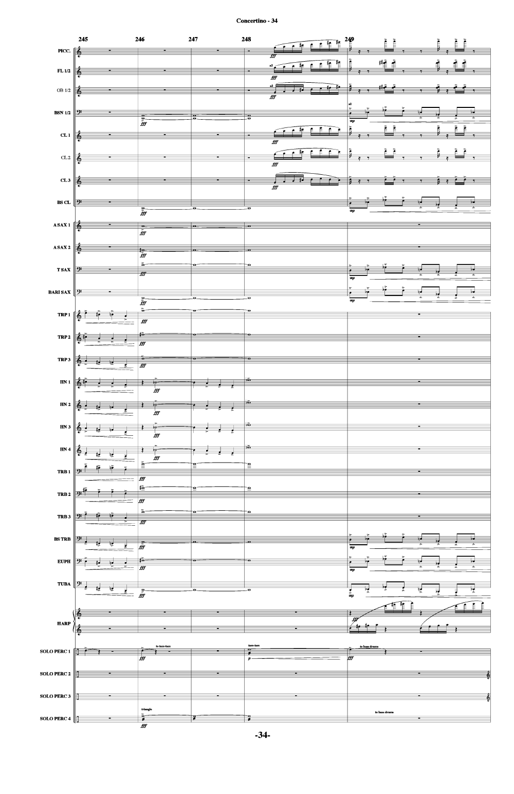 CONCERTINO FOR FOUR SOLO PERCUSSION