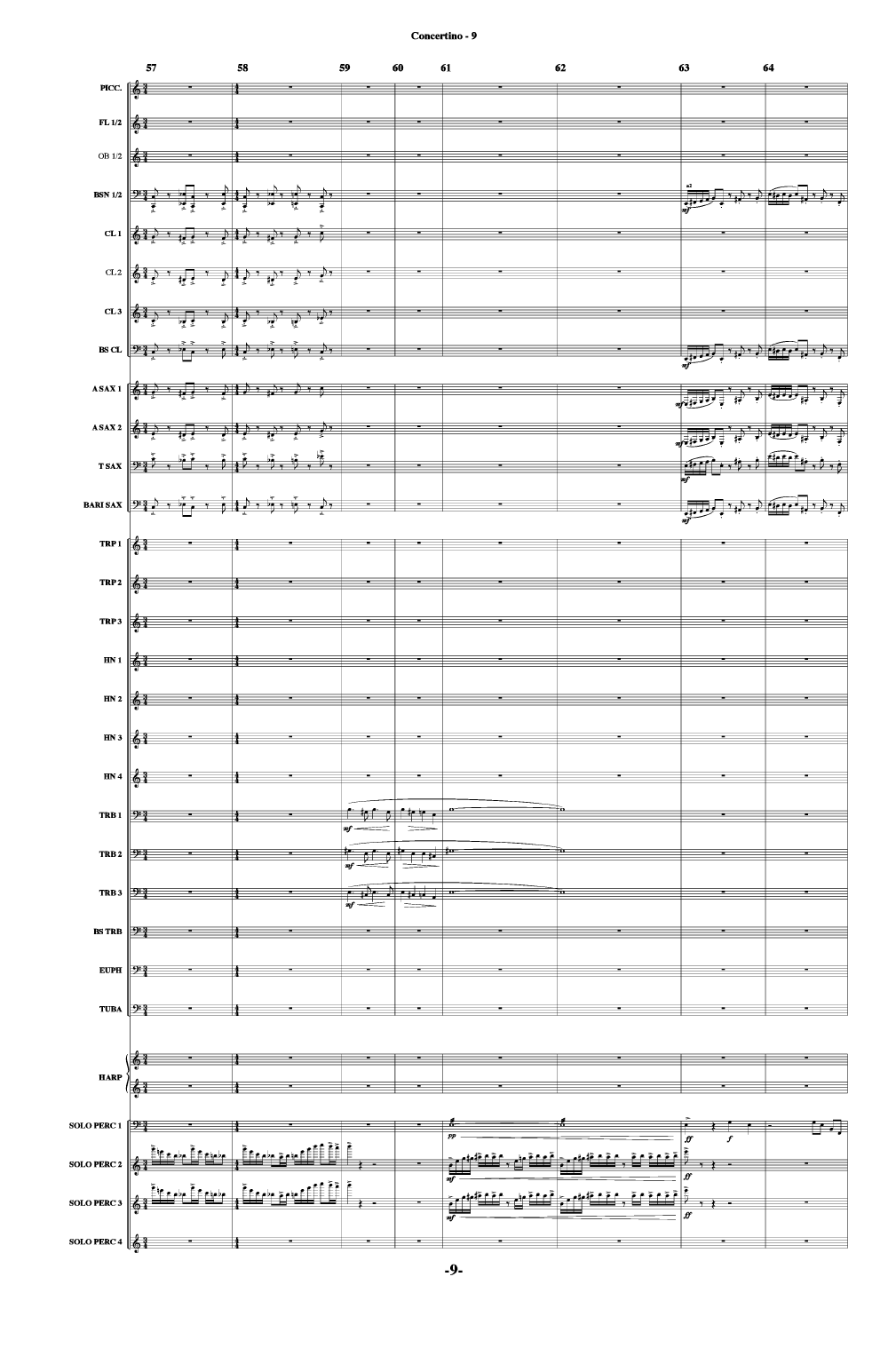 CONCERTINO FOR FOUR SOLO PERCUSSION