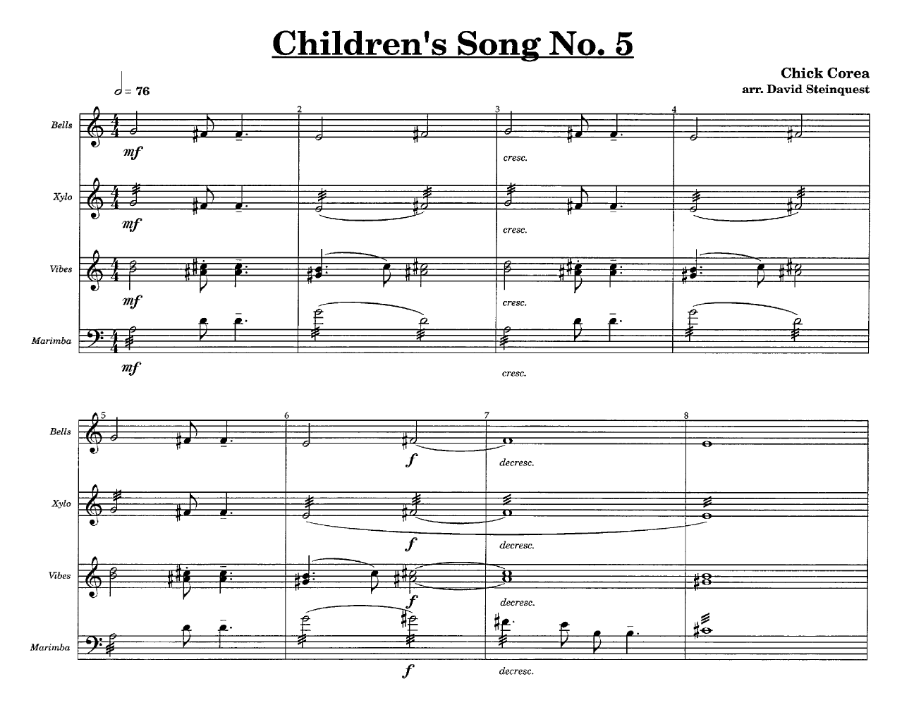CHICK COREA CHILDRENS SONGS #3 PERC