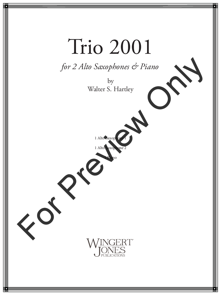 TRIO 2001 TWO ALTO SAXOPHONES/PNO