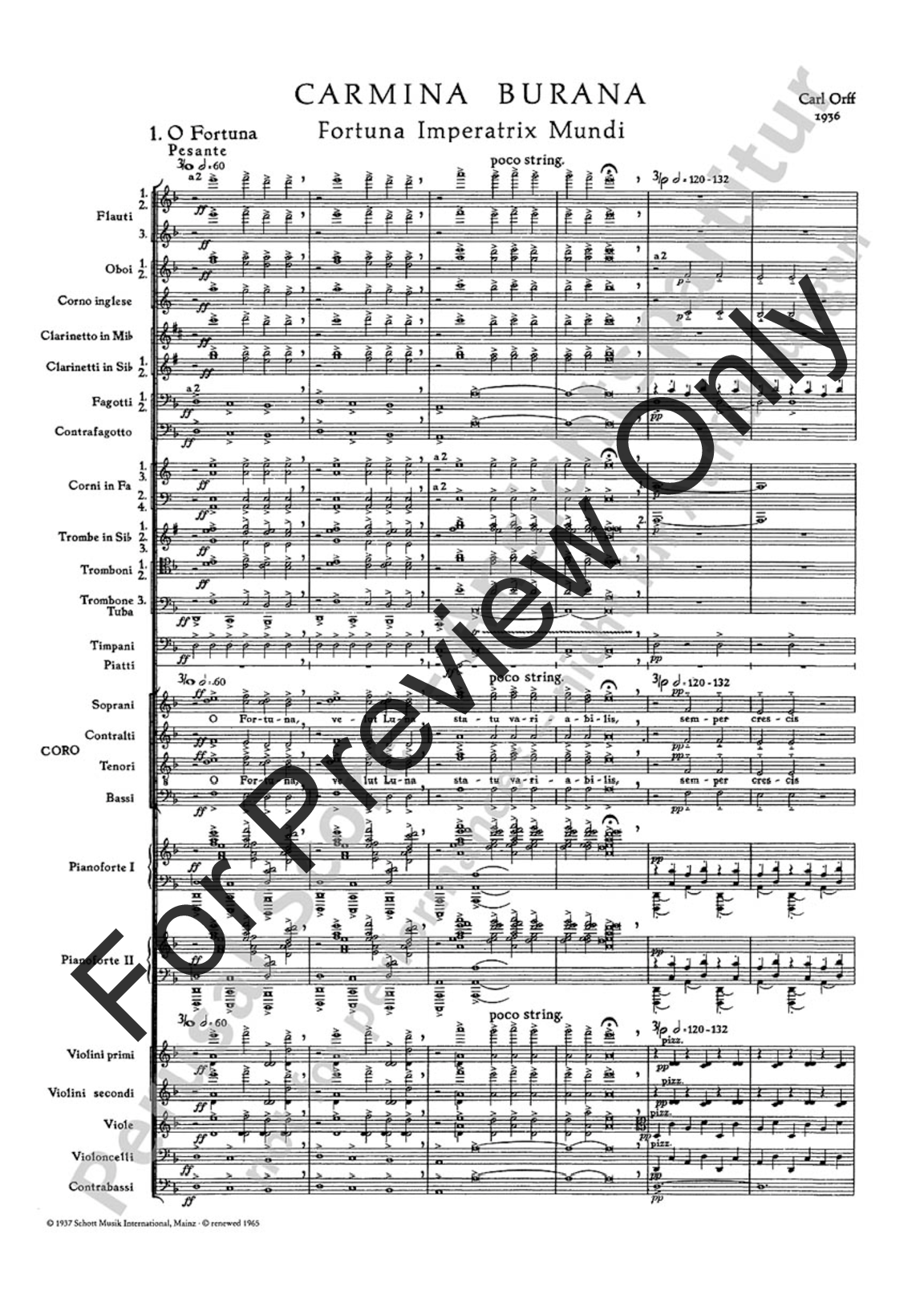 Carmina Burana ORCH-FULL SCORE