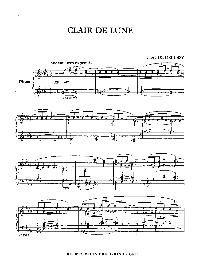 Debussy lune. Claude Debussy Clair. Дебюсси - Клер де Люн. Дебюсси лунный свет Ноты для фортепиано. Debussy Clair de Lune Ноты.